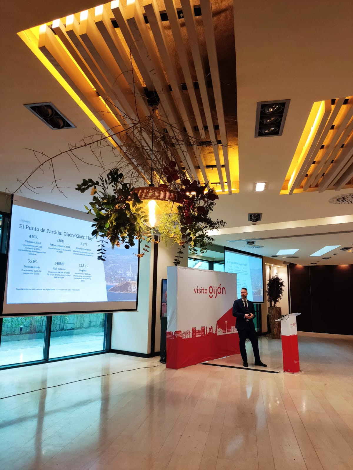 Daniel Mart&iacute;nez Junquera durante su presentaci&oacute;n del Plan Estrat&eacute;gico de Turismo de Gij&oacute;n